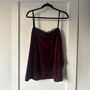 Old Navy Burgundy Velvet Cami